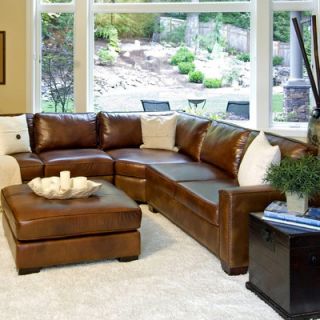 Elements Fine Home Furnishings Carlyle Leather Sectional