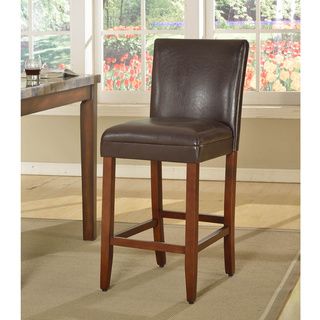 29 inch Luxury Brown Faux Leather Barstool Bar Stools