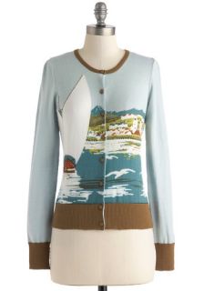 Knitted Dove How About that View? Cardigan  Mod Retro Vintage Sweaters