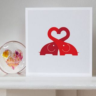 elovephant greetings card by ella and george