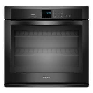 Whirlpool Self Cleaning with Steam Single Electric Wall Oven (Black) (Common 27 in; Actual 27 in)