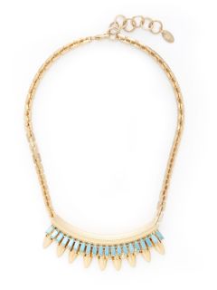 Blue Crystal Baguette Pendant Necklace by Elizabeth Cole