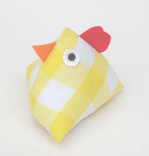 gingham chicken sewing kit by gemima craft kits