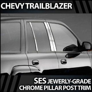 2002 2009 Chevy Trailblazer 6pc. SES Chrome Pillar Trim Covers Automotive