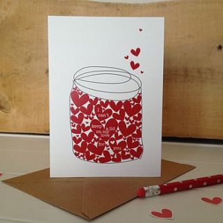jar of hearts greetings card by halfpinthome