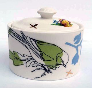 'english eclectic' sugar bowl with lid by the art salon