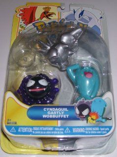 Pokemon Johto Multi Pack Action Figures   Silver Cyndaquil Gastly Wobbuffet Toys & Games