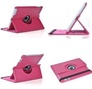 rose brand new 360 Degree Rotating Stand Leather Case Cover For Apple iPad Mini Support Smart Cover Function Computers & Accessories