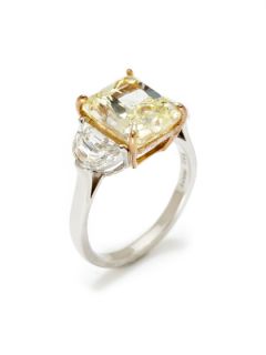 Fancy Light Yellow & White Diamond Ring by Piranesi