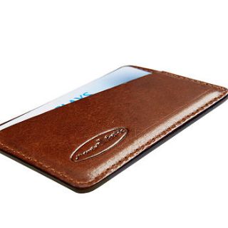 small leather card holder by maxwell scott leather goods