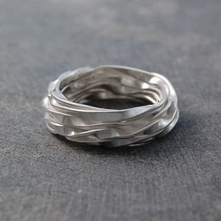 sterling silver eternity wrap ring by otis jaxon silver and gold jewellery