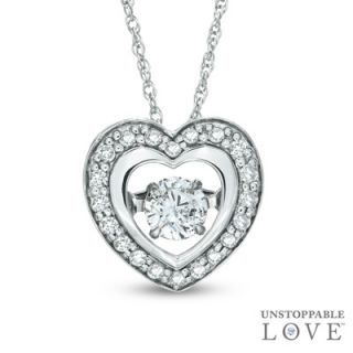 Unstoppable Love™ 1/4 CT. T.W. Diamond Heart Pendant in 10K White