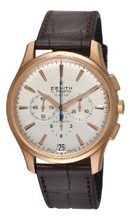 Zenith Men's 18.2110.400/01.c498 El Primero 36'000 VPH Rose Gold Silver Sunray Chronograph Dial Watch Zenith Watches