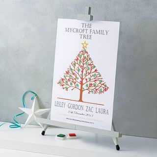personalised christmas fingerprint tree print by jack spratt baby
