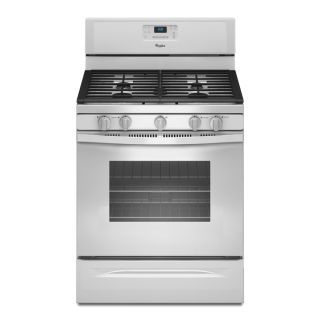 Whirlpool 5 Burner Freestanding 5 cu ft Self Cleaning Gas Range (White) (Common 30 in; Actual 29.875 in)