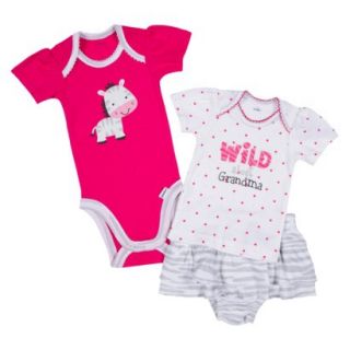 Gerber® Newborn Girls Zebra Skirt Set