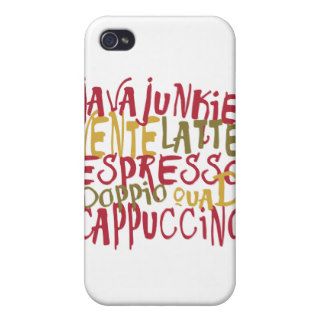 Java Junkie   Fun Coffee Lovers Gifts & Apparel Cases For iPhone 4