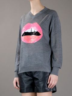 Markus Lupfer Sequined Lip Sweater