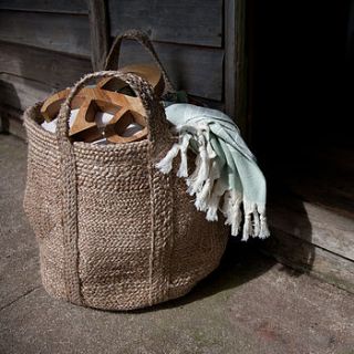 braided hemp storage basket by nkuku