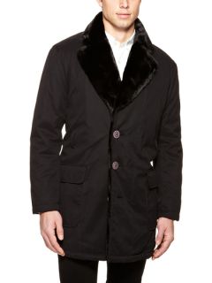 Faux Fur Lined Top Coat by Armani Jeans