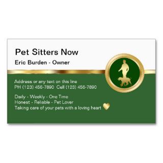 Classy Pet Sitter Business Cards