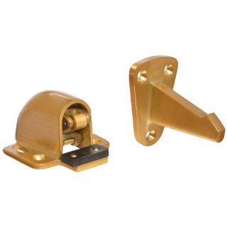 Rockwood 494R.10 Bronze Wall Mount Automatic Door Holder with Stop, Satin Clear Coated Finish, 3 3/4" Wall to Door Projection, Includes Fasteners for Use with Solid Wood Doors and Masonry Walls Industrial Hardware