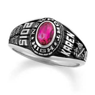 Ladies Siladium® Designer Petite Class Ring by ArtCarved® (1 Stone