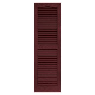 Vantage 2 Pack Cranberry Louvered Vinyl Exterior Shutters (Common 47 in x 14 in; Actual 46.68 in x 13.875 in)
