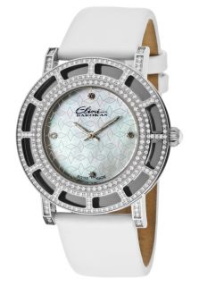 Elini Barokas C8452 05  Watches,Womens Barokas Diamonds White MOP Dial White Satine, Casual Elini Barokas Quartz Watches