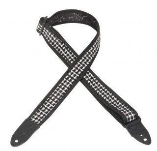 Levys MPS1 505   Black and White 1.5 inch Polyester Guitar Strap Musical Instruments