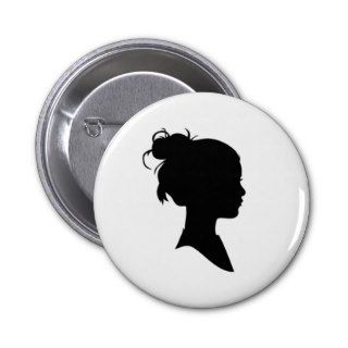 Woman Silhouette Button