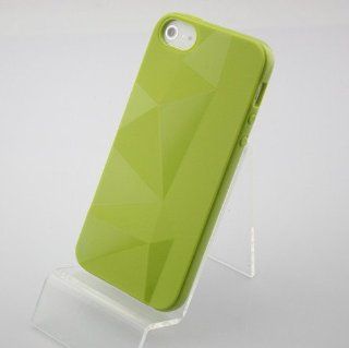 Big Dragonfly 3D Triangle Pattern Premium TPU Soft Shell Back Case Cover For Apple iphone 5 5th Generation Candy Colors Green Cell Phones & Accessories