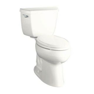 KOHLER Highline White 1.28 GPF (4.85 LPF) 10 in Rough In WaterSense Elongated 2 Piece Comfort Height Toilet