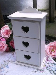 three drawer heart chest by the hiding place