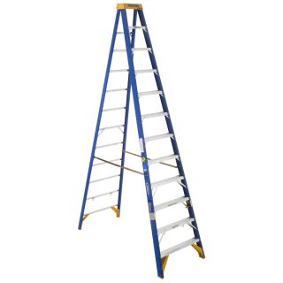Werner 12 ft Fiberglass 375 lb Type IAA Step Ladder