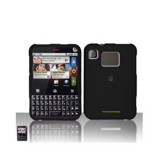 Black Hard Cover Case for Motorola Charm MB502 Cell Phones & Accessories