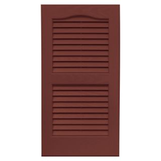 Vantage 2 Pack Cambridge Red Louvered Vinyl Exterior Shutters (Common 27 in x 14 in; Actual 26.68 in x 13.875 in)