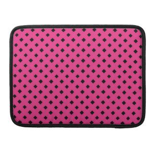 Black and Hot Pink Diamond Pattern 13" MacBook Pro Sleeve