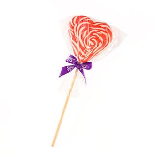 raspberry round lollipop by spun candy