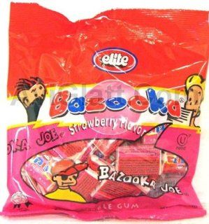 Elite Bazooka Joe Strawberry Flavor Bubble Gum 6 oz  Chewing Gum  Grocery & Gourmet Food