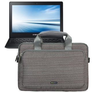 Evecase Suit Fabric Multi functional Neoprene Briefcase Case Tote Bag for Samsung Chromebook 2 (11.6 Inch, XE503C12 K01US) 11.6 inch Chromebook 2 Series Laptop NoteBook (Gray) Computers & Accessories