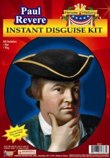 Forum Novelties Men's Heroes In History Instant Disguise Kit Paul Revere, Multi, One Size Mens Clothing