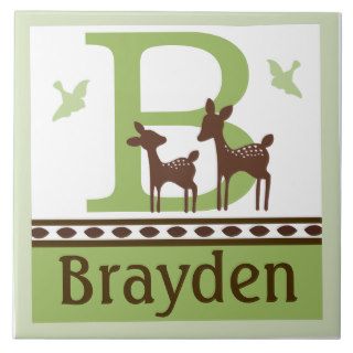 Personalized Willow Deer Letter Name Tile