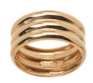 EternaGold Bold Polished Triple Band Ring, 14K Gold —