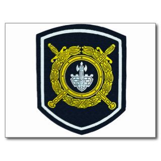 MVD Security guard sleeve patch Postcard
