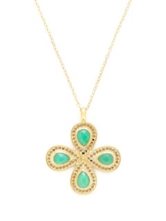 Gili Green Clover Pendant Necklace by Anna Beck Jewelry