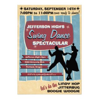 Swing Dance Party Invitation