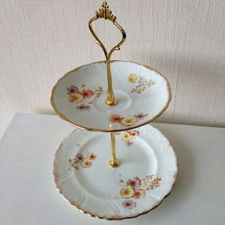 vintage english bone china cake stand by for all we know