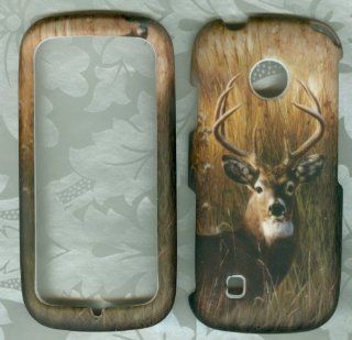 Camo Buck Deer Faceplate Hard Case Protector for Tracfone Straight Talk Lg 505c Lg505c Cell Phones & Accessories
