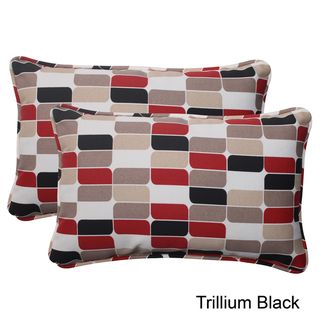 Pillow Perfect Trillium Polyester Rectangular Corded Outdoor Throw Pillows (Set of 2) Pillow Perfect Outdoor Cushions & Pillows